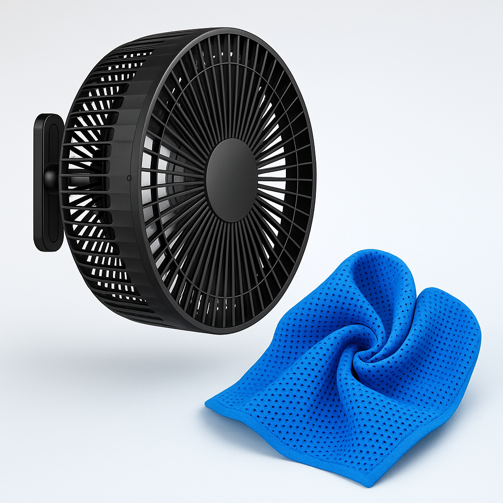 The Cool Kit — Fan + Cooling Towel