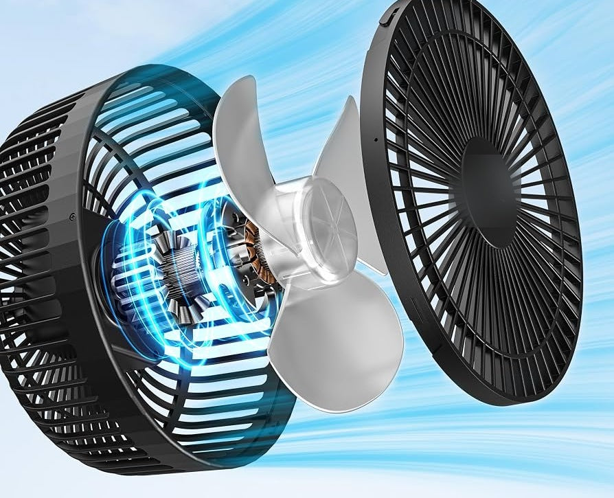 CaddyCool magnetic golf cart fan